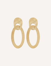 Pendientes doble aro ovalado